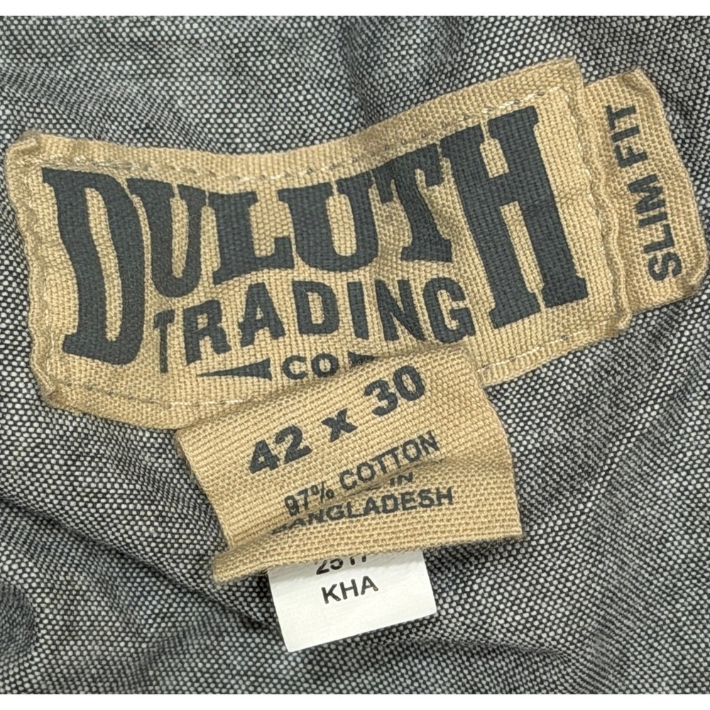 Duluth Ballroom Khaki Pants Men Beige 42x30 Chino Standard Flex Work - Picture 3 of 15